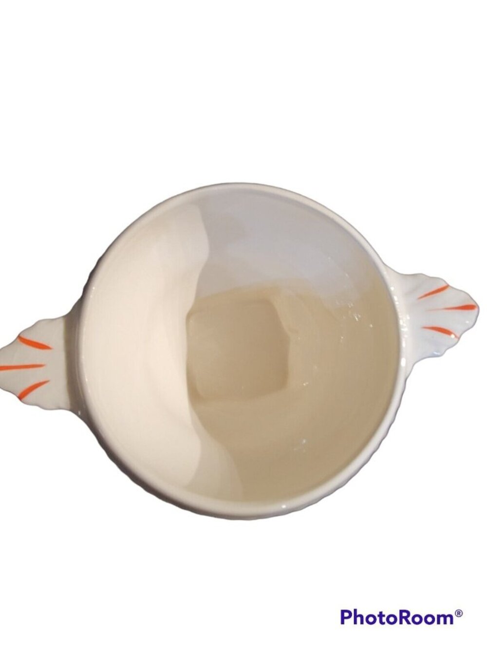 Crown Potteries Co USA Made Creamer Lidded Sugar Set Cream Red Gold c1800-1950 - Picture 12 of 12